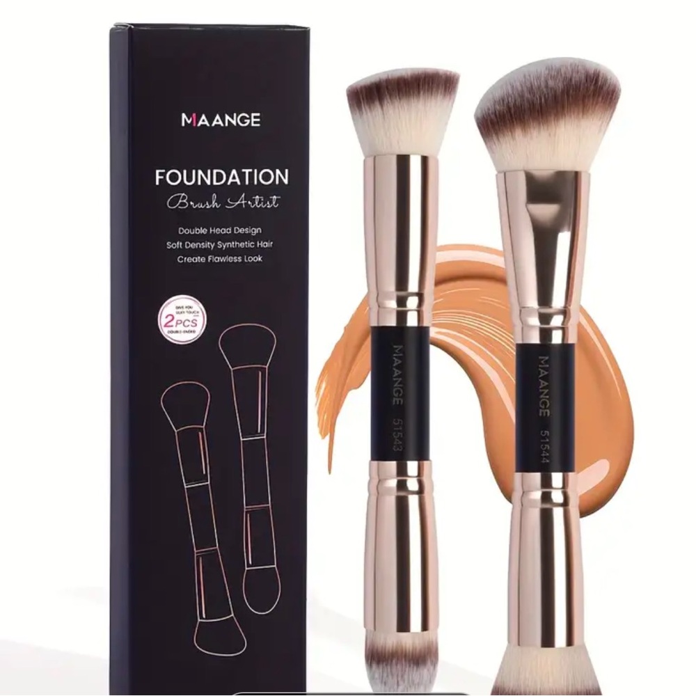 Dual Ended Foundation Brushes - 2 pack